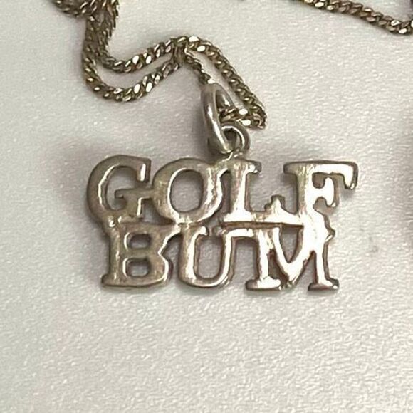 ALA Sterling 925,Silver “Golf Bum” Pendant & 16” Sterling Chain - Picture 8 of 9